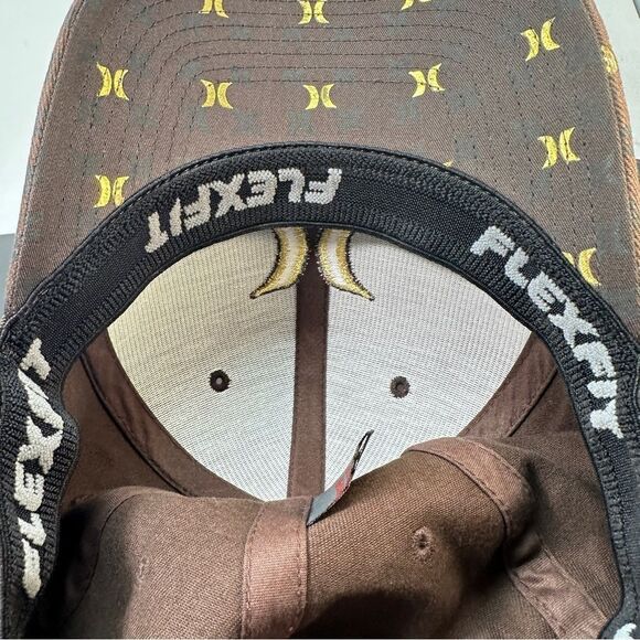 HURLEY CAP — Step & Repeat Logos / Gold&Brown - Picture 4 of 8